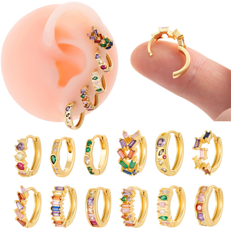 Color Zircon Cartilage Ear Buckle Wholesalers