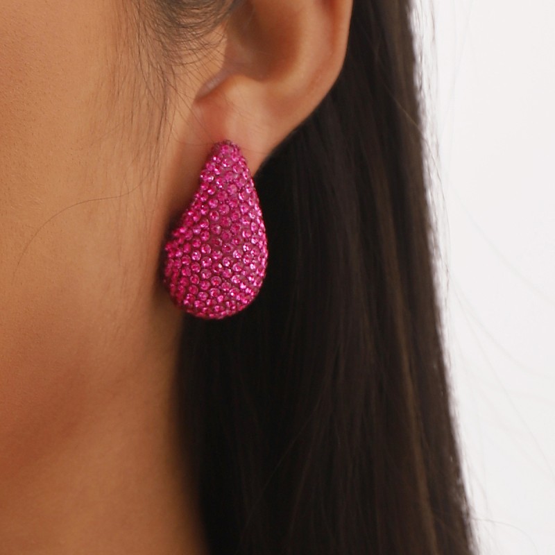 Mayorista De Pendientes De Diamantes Completos Tipo Gota De Agua Regordete