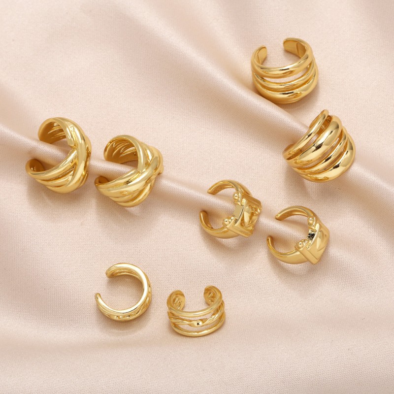 Mayorista De Clips De Oreja Cruzada De Doble Capa Love