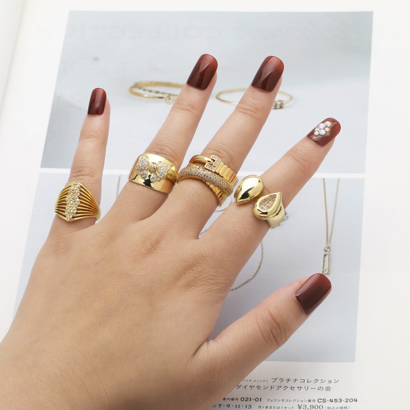 Zircon Drop Type Open Finger Ring Wholesaler