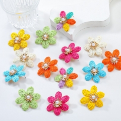 Raffia Flower Earrings Wholesalers