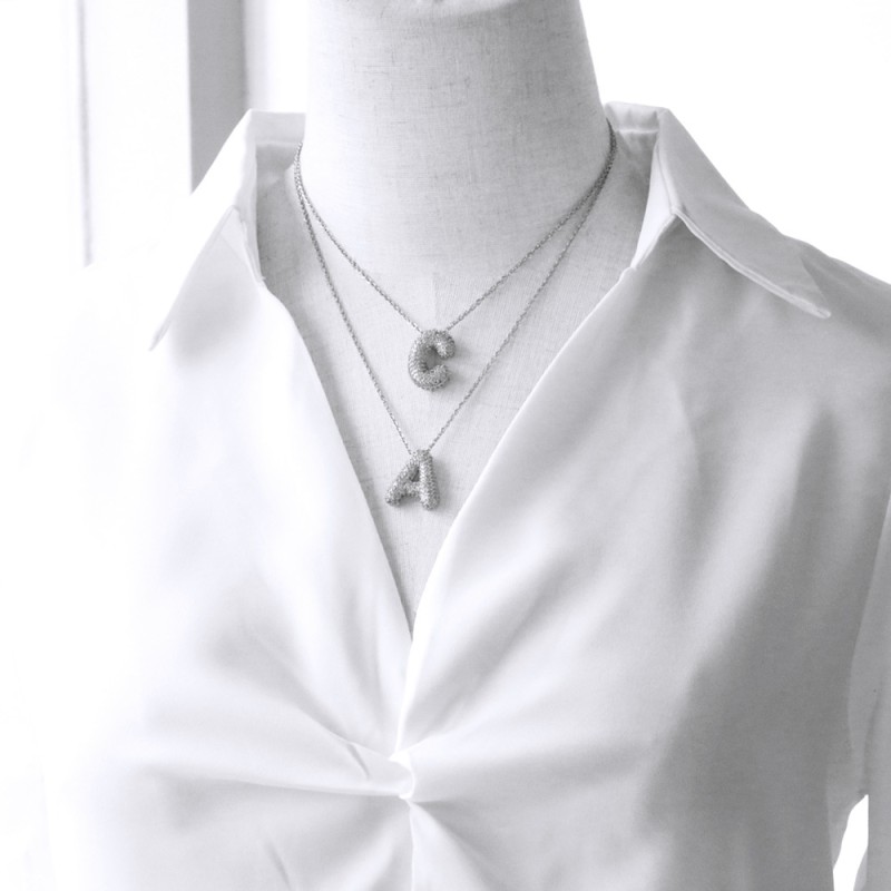 Mayorista De Collar Colgante De 26 Letras De Circón