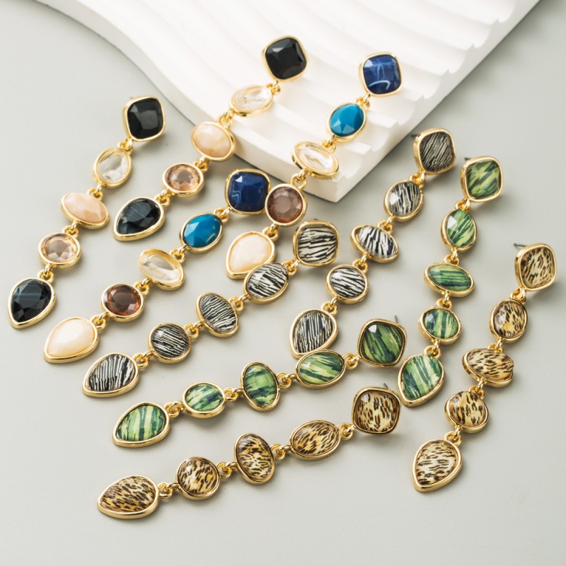 Geometric Multi-layer Long Earrings Wholesalers