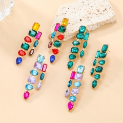 Mayorista De Pendientes Geométricos De Diamantes De Colores