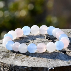 Mayorista De Pulsera De Cuentas De Cristal Azul Rosa