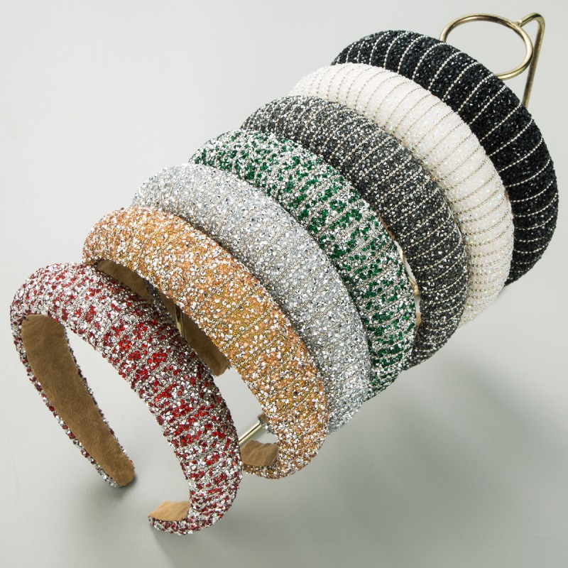 Sponge Diamond Wide Side Hair Hoop Wholesaler