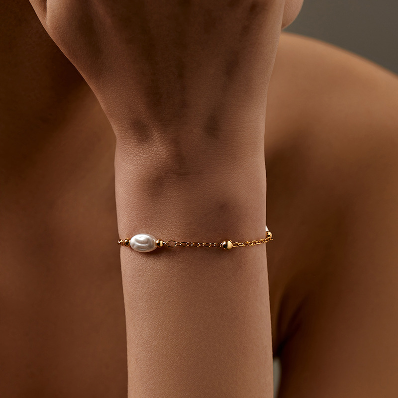 Mayorista De Pulsera De Bola De Oro Pequeña De Perlas