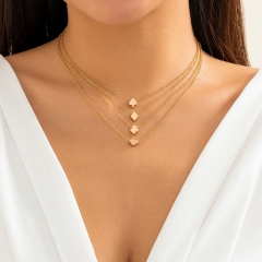 Multi-layered Geometric Love Necklace Suit Wholesaler