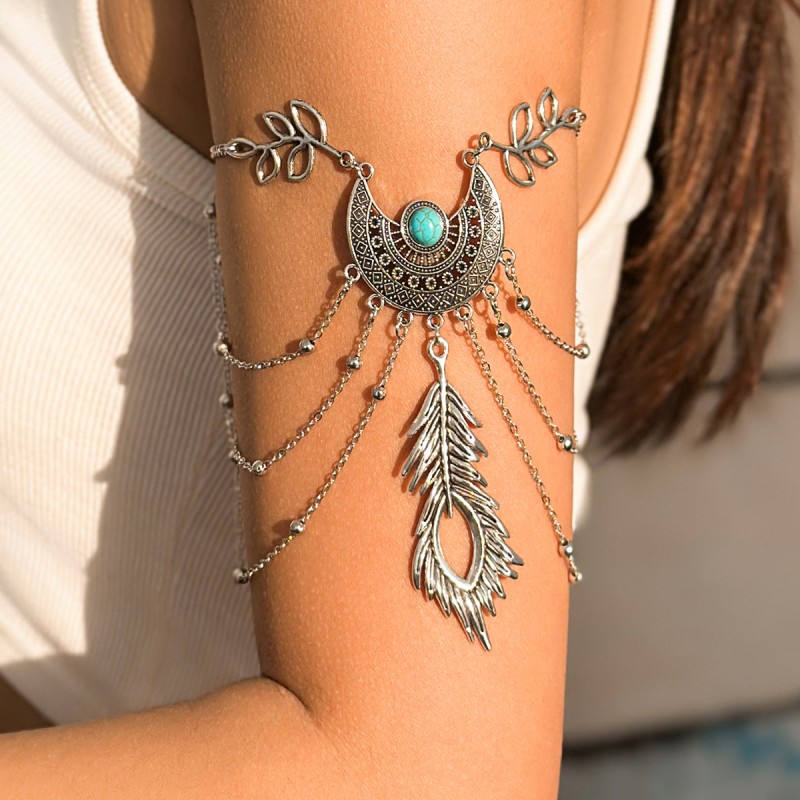 Dream Catcher Hoja Borla Pulsera De Brazo Abierto Mayorista