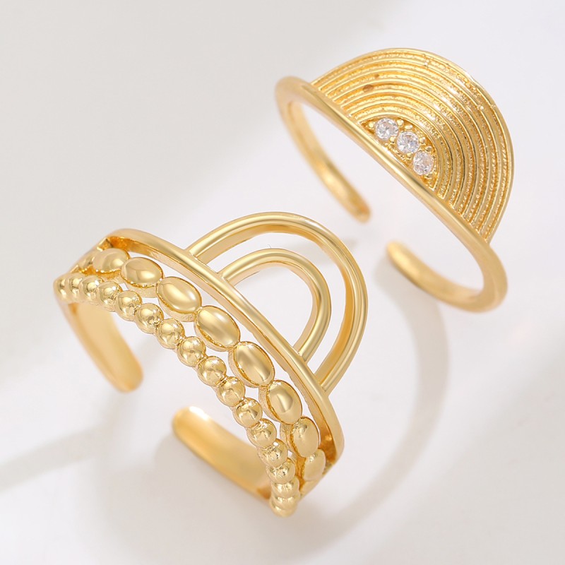 Copper Zirconium Two-Piece Open Ring Wholesaler