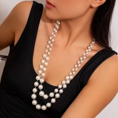 Mayorista De Collar Multicapa Con Cuentas Redondas Con Flecos