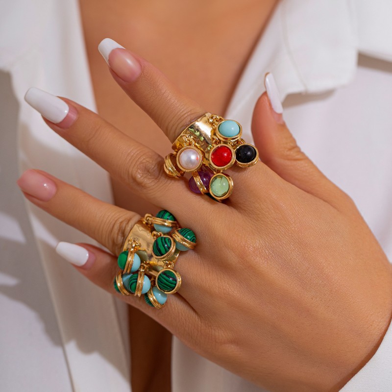 Beaded Tassel Wide Side Open Ring Wholesaler