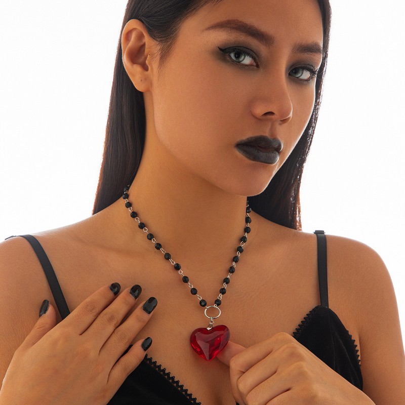 Beaded Heart Pendant Necklace Wholesalers