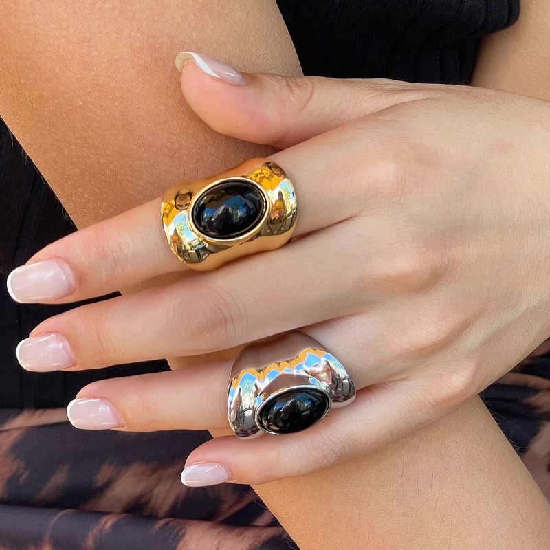 Mayorista De Anillos De Ala Ancha Con Incrustaciones