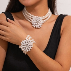 Diamond Multi-layer Pearl Necklace Bracelet Wholesaler