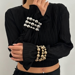 Colorblock Pearl Bracelet Suit Wholesaler