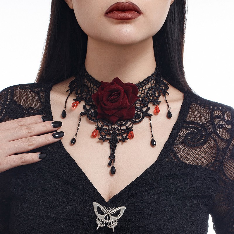 Mayorista De Collar De Borla De Encaje Rosa
