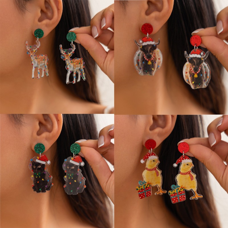 Mayorista De Pendientes De Alce De Navidad