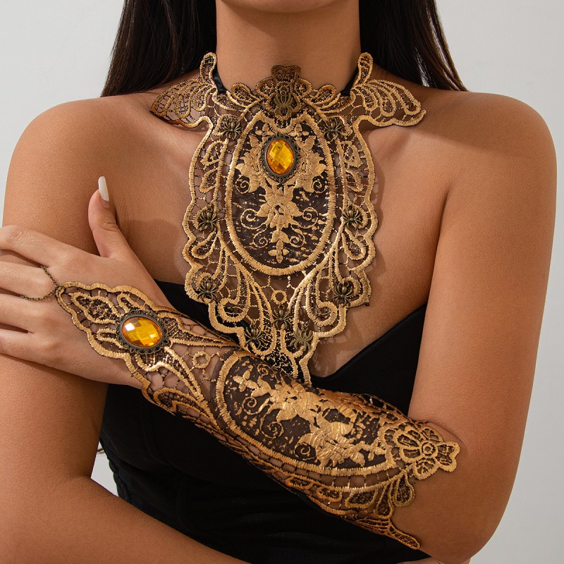 Juego De Pulsera De Collar De Encaje De Diamantes Mayorista