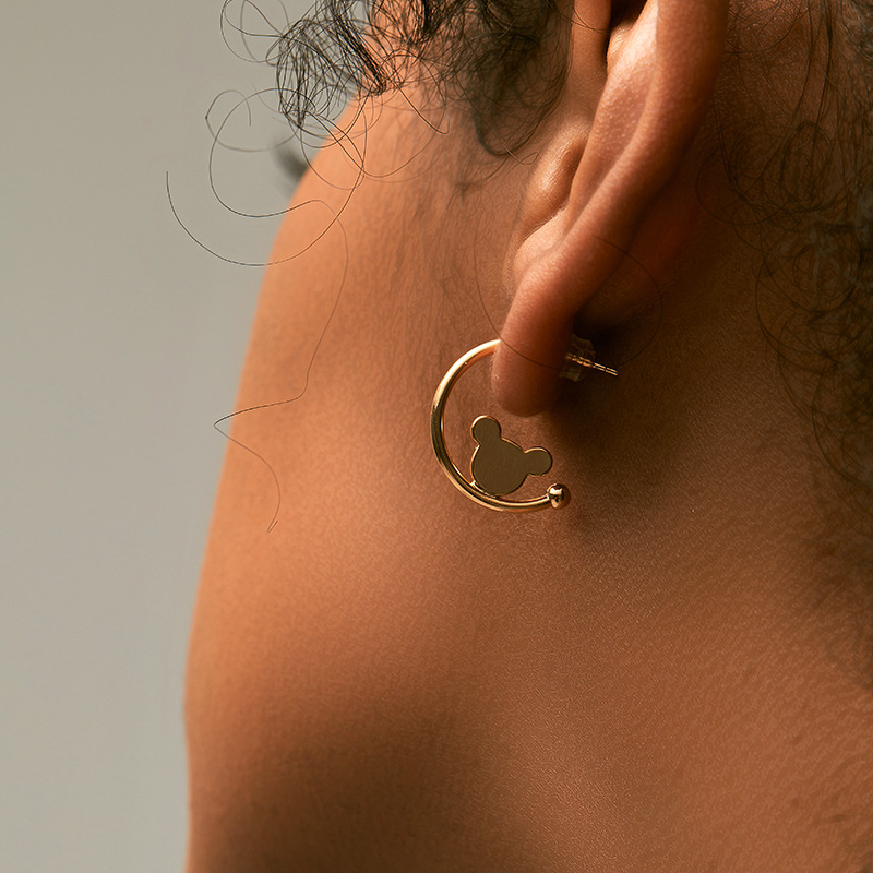 Copper Bear Circle Earrings Wholesalers