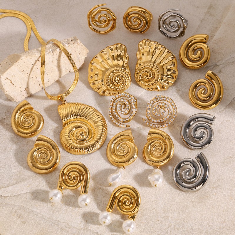 Pendientes De Perlas De Collar De Concha De Diamantes Al Por Mayor