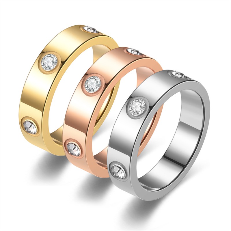 Mayorista De Anillos Brillantes Con Incrustaciones De Diamantes