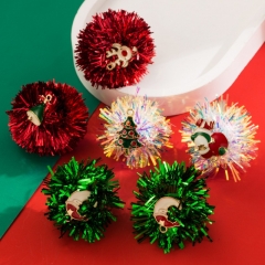Venta Al Por Mayor De Pendientes Asimétricas De Campana De Lentejuelas De Navidad