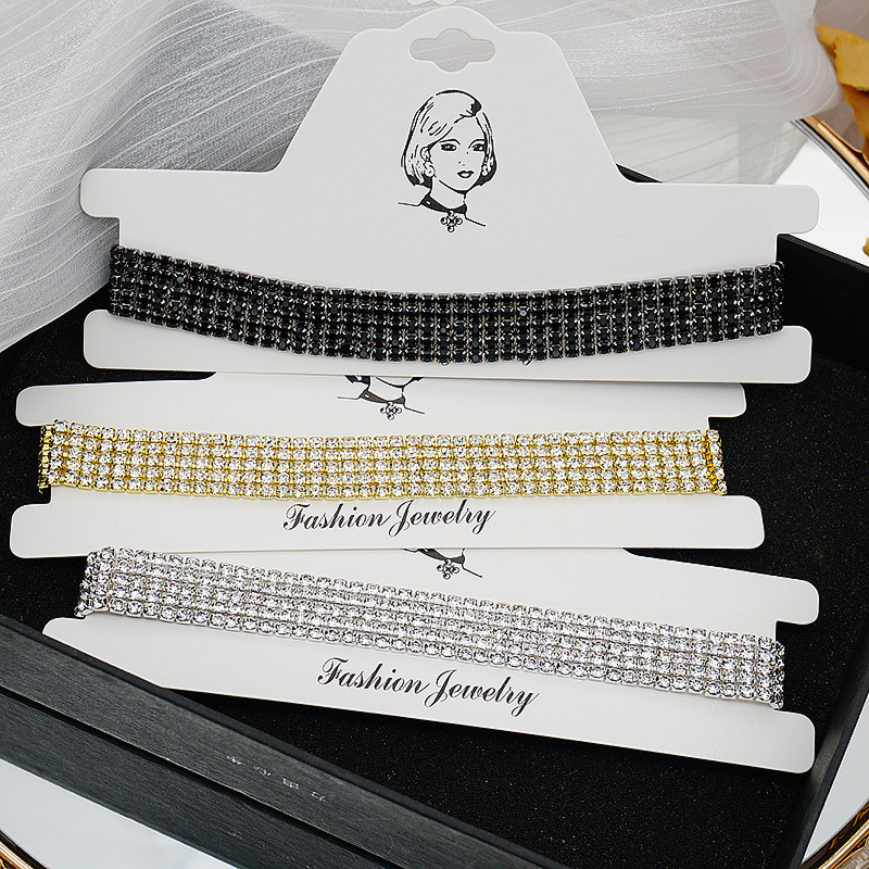 Full Drill Five Rows Of Rhinestone Neck Chain Wholesalers
