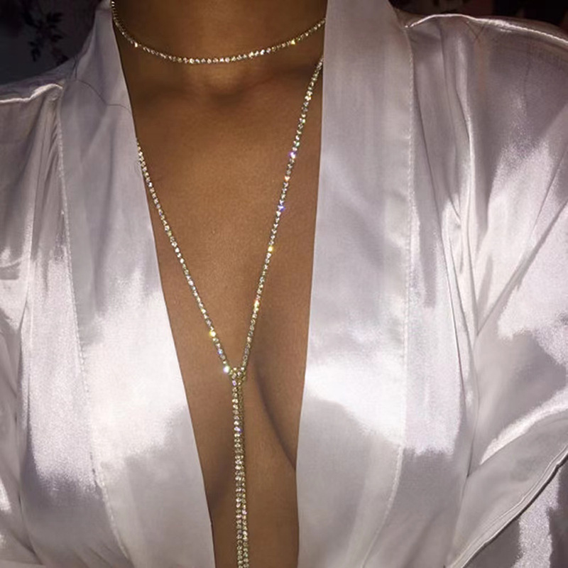 Mayorista De Collar De Borla De Diamantes De Imitación De Múltiples Filas