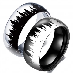Anillo De Bosque Para Hombres Y Mujeres 8mm Pareja Anillo Mayorista