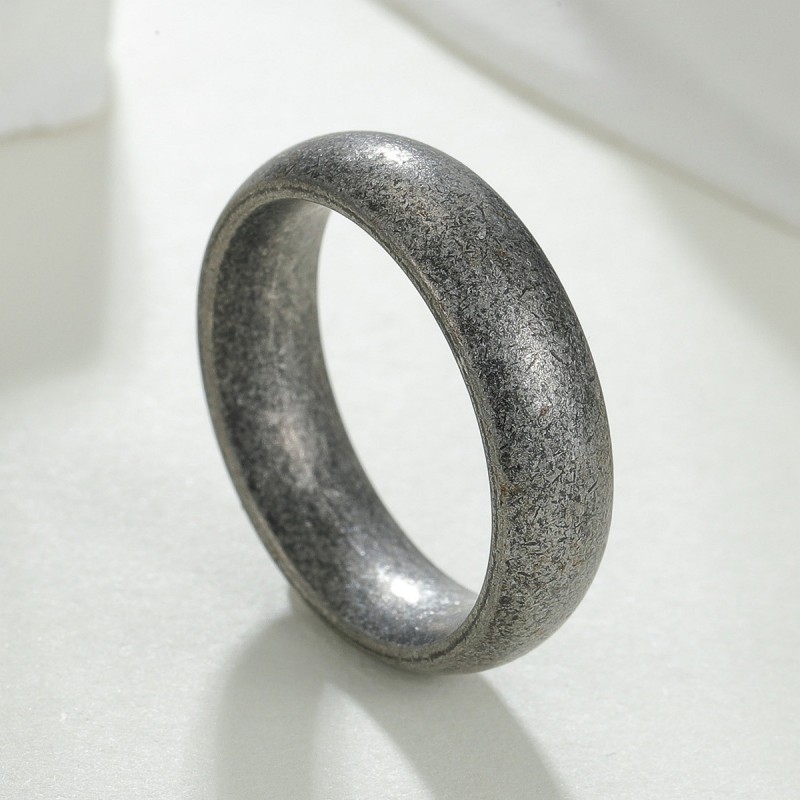 6mm Acero Inoxidable Viejo Hombre Y Mujer Anillo Del Mismo Estilo Mayorista