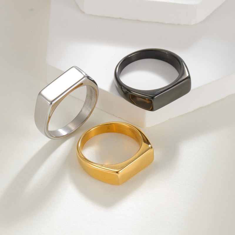7mm Rectángulo De Las Señoras Del Anillo Al Por Mayor