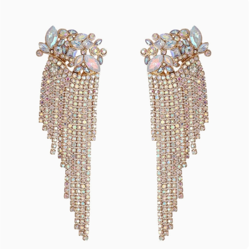 Pendientes De Borla De Diamantes De Garra Pendientes De Diamantes