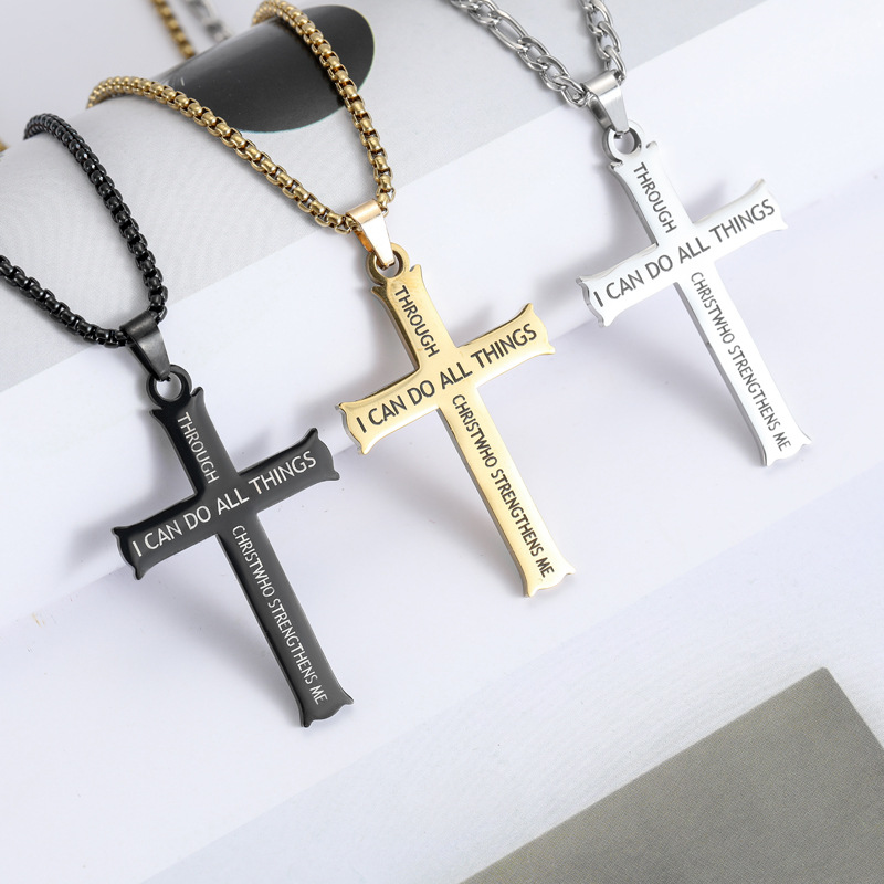 Cross Letter Pendant Necklace Wholesalers