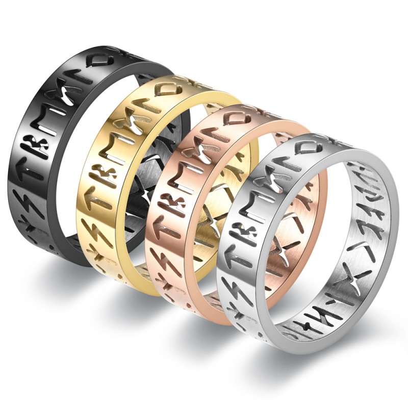 Mayorista De Anillos De Hombre Con Letras Vikingas Huecas