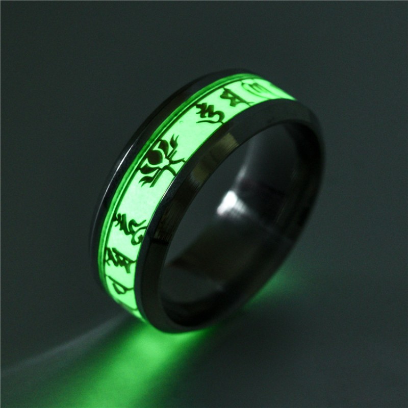 Mayorista De Anillos De Mantra De Seis Caracteres De Buda Luminoso