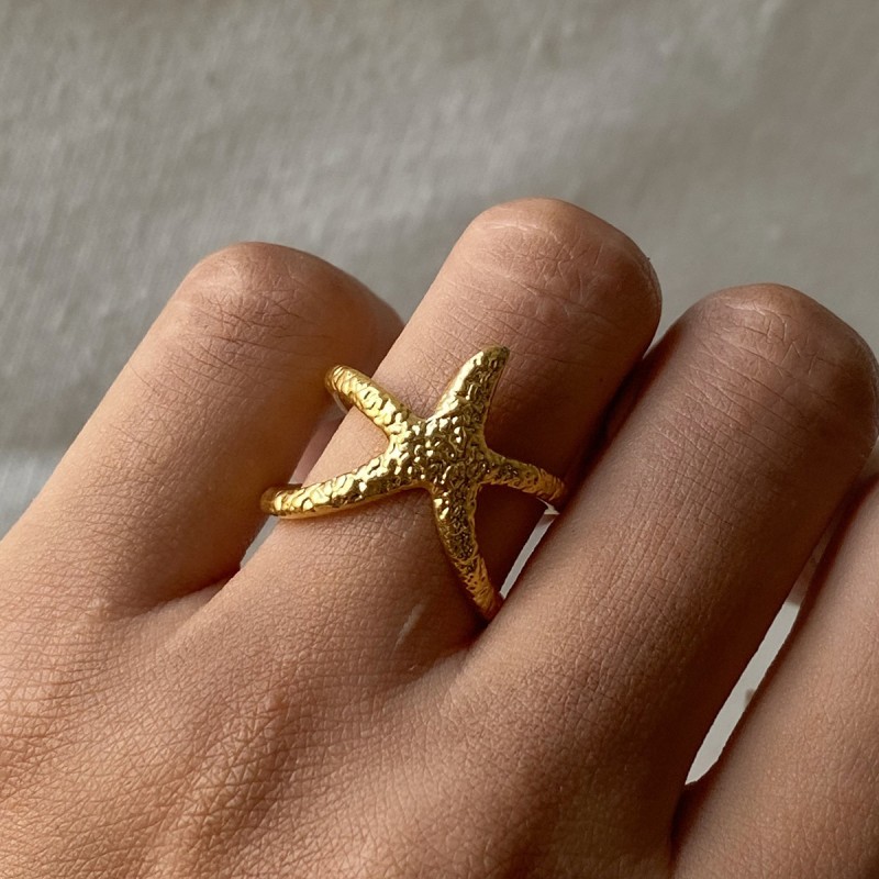 Anillo De Estrella De Mar Abierto De Acero Inoxidable Mayorista