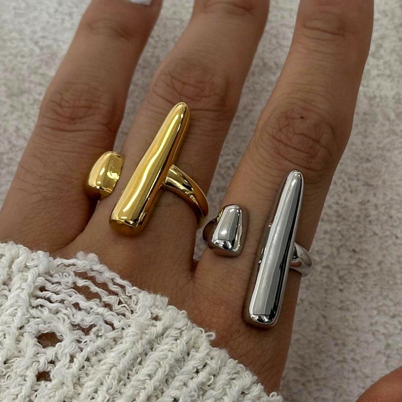 Anillo De Apertura Geométrica De Acero Inoxidable Mayorista