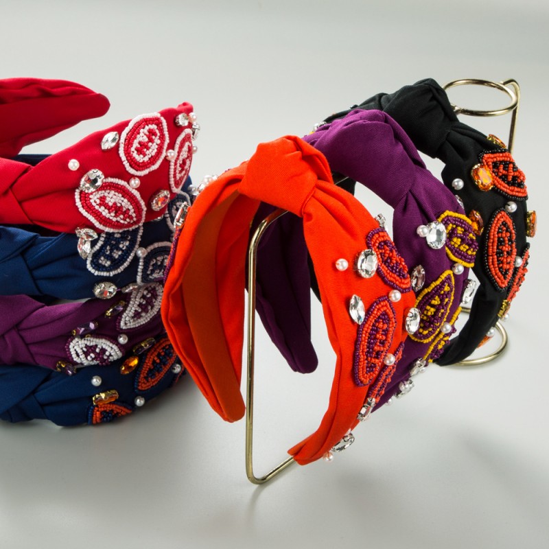 Rugby Rice Beads Hand-stitched Headband Wholesalers