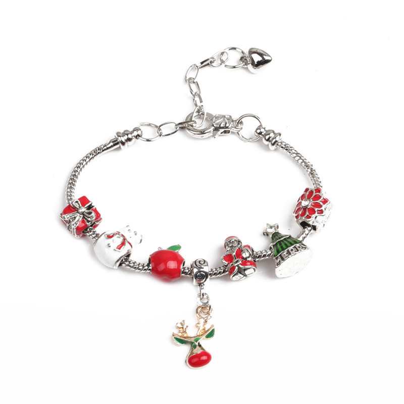 Navidad Copo De Nieve Con Cuentas Pulsera Mayorista