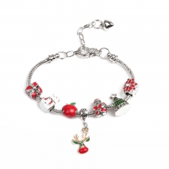 Navidad Copo De Nieve Con Cuentas Pulsera Mayorista