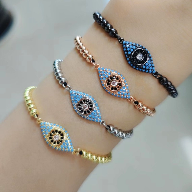 Mayorista De Pulsera Telescópica Ajustable Ojo Diablo Con Cuentas De Circón