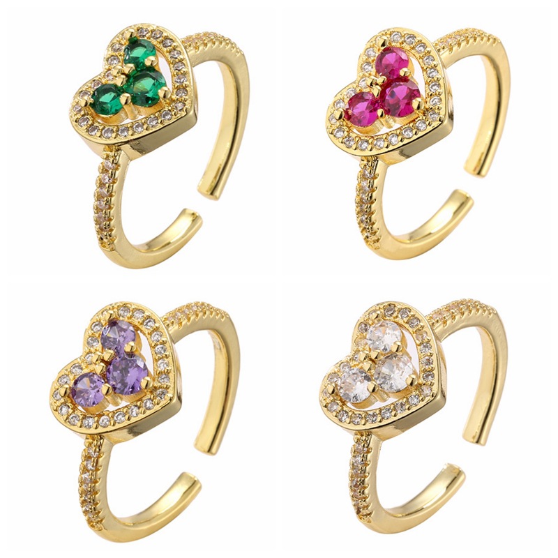Mayorista De Anillos Abiertos De Flores De Amor De Circón