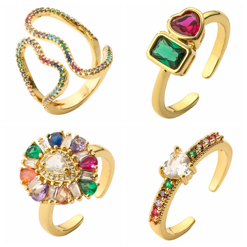 Mayorista De Anillos Abiertos De Amor En Forma De Corazón De Circón