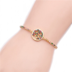 Zircon árbol De Vida Pulsera De Cuerda Roja Mayorista