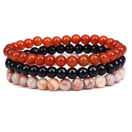 6MM Red Agate Bright Stone Red Network