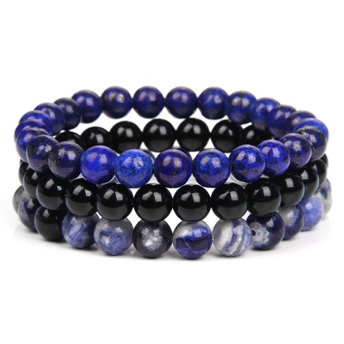 8MM Green Gold Bright Stone Old Blue Pattern