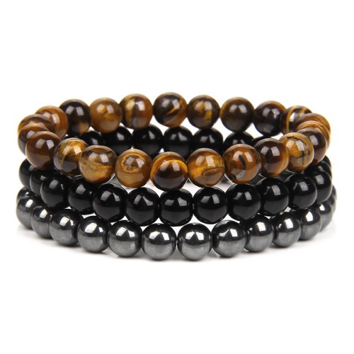 8MM Tiger Eye Bright Stone Black Gallbladder