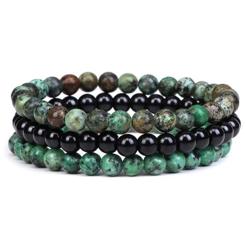 6MM African Pine Bright Stone Green Pockmarked