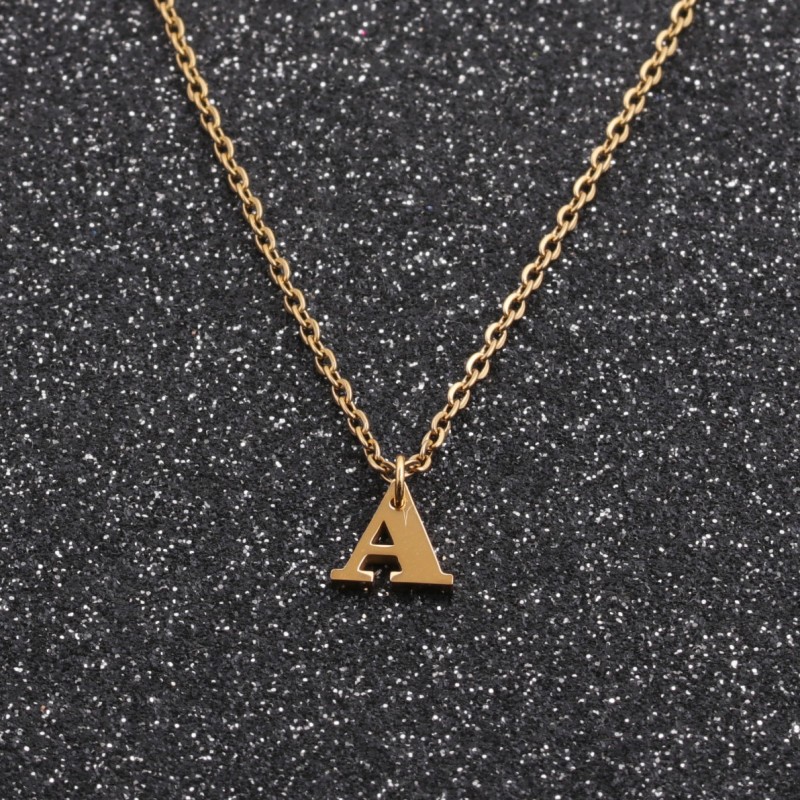 Collar De Letras De Acero Inoxidable Para Hombres Y Mujeres Con El Mismo Estilo Mayorista